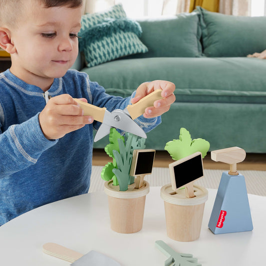 Fisher-Price Coffret Plantes en Bois, Avec Outils, 12Éléments
