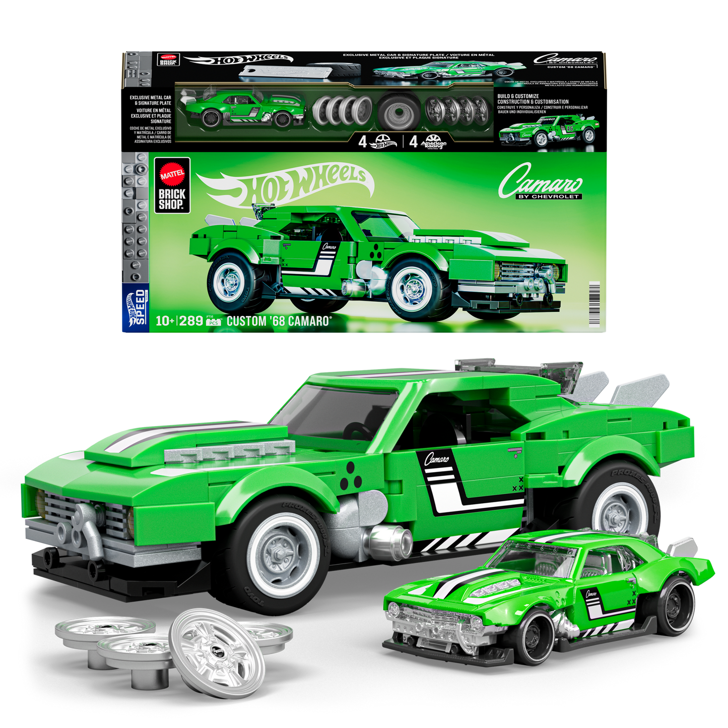 Mattel Brick Shop Hot Wheels Juguete de Construcción Speed Custom 68 Camaro